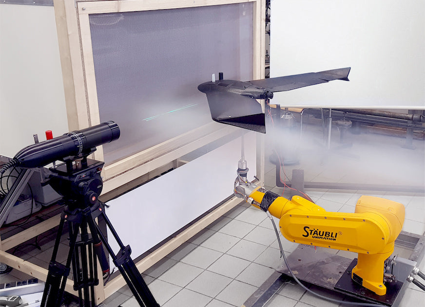 Windshaper with turbulence filter and fixed wing drone