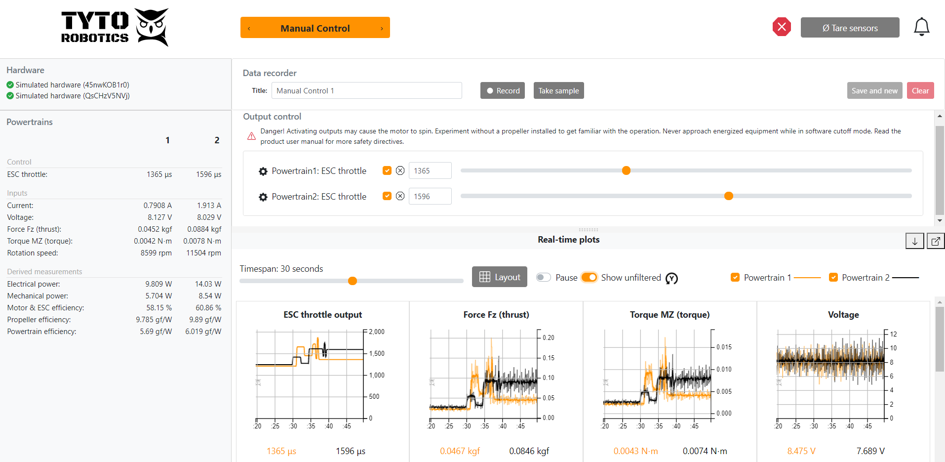 customize live data plots