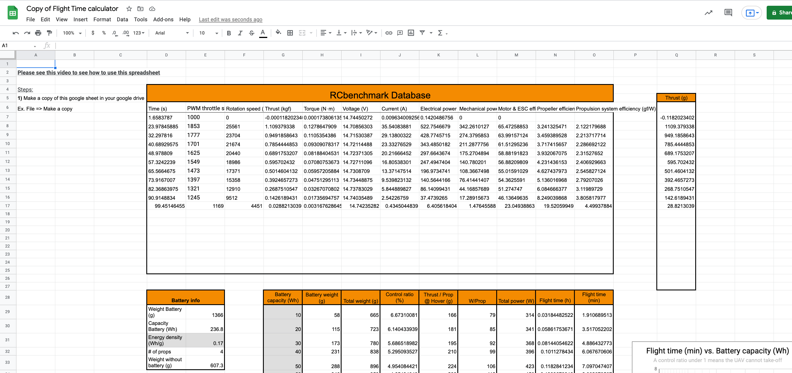 drone flight time calculator