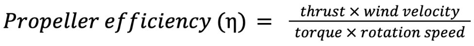 dynamic propeller efficiency formula