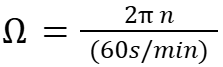 propeller angular velocity formula