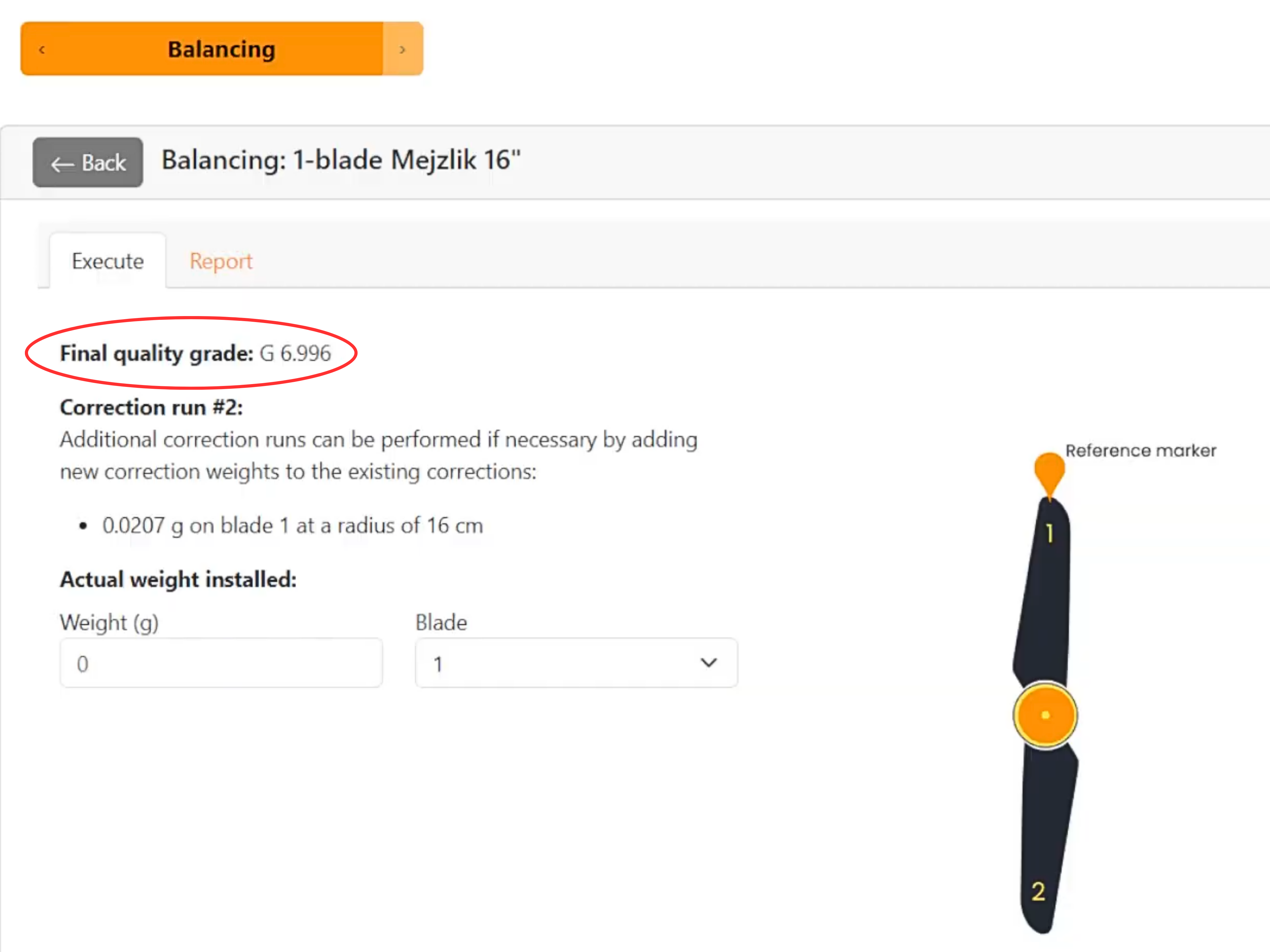 dynamic propeller balancing software