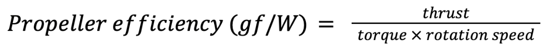 propeller efficiency formula