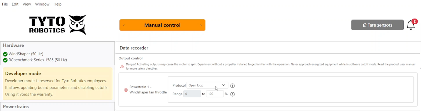 Wind tunnel configuration