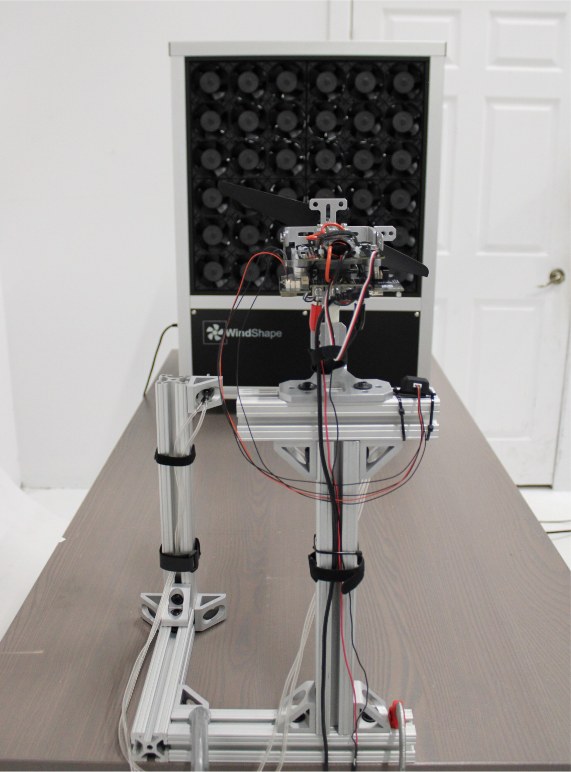 wind tunnel propeller test setup